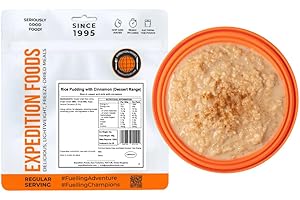 EXPEDITION FOODS EXPEDITIONFOODS.COM EXPEDITION FOODS Rice Pudding with Cinnamon (Breakfast/Dessert Range) | Freeze-Dried Camping & Hiking Food