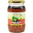 Indra's Delicacy Mango Pickle/Aam Ka Aachar/Kairi Ka Aachar/Spicy & Tasty Pickle/Homemade Mango Pickle/Aachar/Row Mango pickles (No Artificial Preservatives, 400GM)