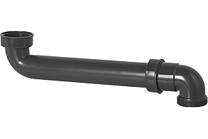 Cornat Codo de desagüe para Ahorro de Espacio, 1 1/2" (410), instalación Sanitaria, Reciclado, protección del Medio Ambiente, T355404R, Gris