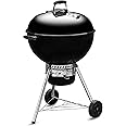 Weber 57Cm Orig Kettle Prem W/GBS Blk Asia Charcoal Grill (Black), Free Standing