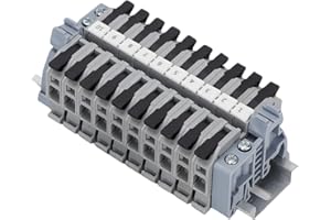 COZERI 10 Stk Reihenklemmen Hutschiene,Durchgangsklemmen, für 0,5-2,5mm² Kabel,für Elektroinstallation, Heimwerkerprojekte und schnelle Verdrahtung
