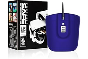 HURINAN Portable Anti-Theft Lock Box, Portable Security Lock Bag, Mobile Travel Safe & Beach Safe with Numbers to Keep Your Valuables Temporarily Secure. (Blue)