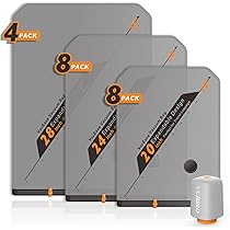 Vacbird 12 stuks vacuümzakken voor kleding met elektrische pomp (3 groot, 3 groot, 3 middelgroot, 3 klein