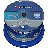 Verbatim BD-R SL Datalife 25 GB - Blu-Ray-Disk - 6-fache Brenngeschwindigkeit - Hardcoat Scratch Guard - Spindel - 50er Pack