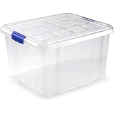 PLASTIC FORTE, Storage box, TRANSPARENT, 25 Litres, without wheels