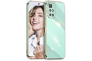 POUHYE Funda para Xiaomi Redmi 10 Carcasa Silicona, Protección Cámara Ultra Fina Galvanizado Suave TPU Bumper Resistente Antigolpes Móvil Case para Xiaomi Redmi 10 Verde
