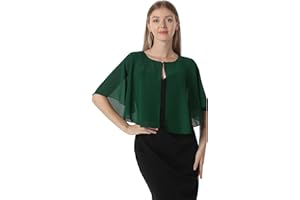 HOTSHAWL Chales y capelets suaves de gasa para vestido de noche, boda, capa de chal, accesorios para mujer estilo años 20