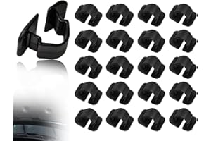 Emezddo 20 piezas clips para tapete de aislamiento de capó de automóvil,tapón de cubierta de aislamiento térmico y acústico,soporte de almohadilla de varilla de soporte de aislamiento de capó