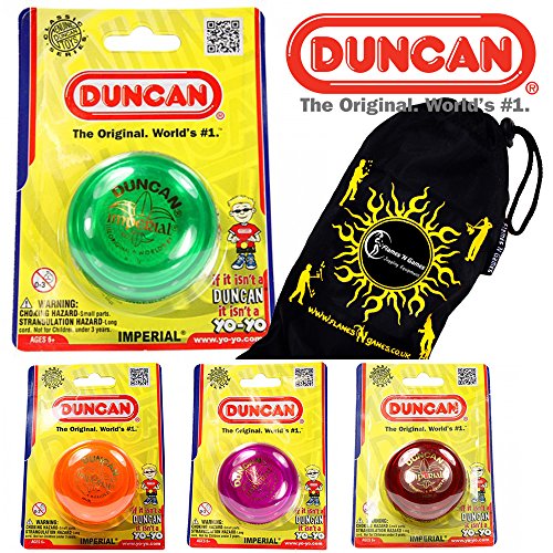 Duncan IMPERIAL Classic YoYo Ideal for KIDS and Beginners + Travel Bag! The Original Yo-Yo! (Purple)