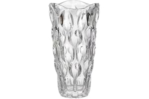 CEMABT 9.5inch 3.4 lb Glass Vases for Flowers Unbreakable Thickened Morden vase for Tables Centerpieces,Colorful,Vintage and Clear Rose Large Flower vases for Bouquet Unique Gifts（Clear）
