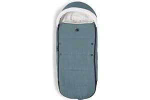 Coprigambe Stokke YOYO, Aqua - Fodera in Sherpa, Cappuccio in Pile con coulisse, Doppia Imbottitura - Lavabile in Lavatrice a 30°C - Include Borsa Piccola