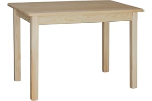 k koma Mesa de pino maciza lacada – capa protectora duradera 120 x 70 cm