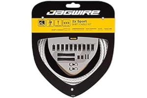 Jagwire 2X Sport Shift Adult Unisex Shift Cable and Sheath Kit, White, One Size