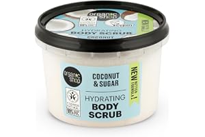Organic Shop Coconut Oil Scrub,Certified Vegan by The Society, 250 ml (Pack of 1)