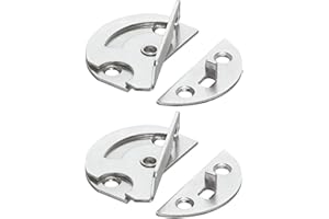 cyclingcolors 2x Pestillo giratorio para mesas con marco Plataforma Base giratoria Rotatoria muebles Acero