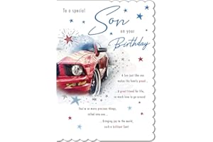 PICCADILLY GREETINGS Tradycyjna karta urodzinowa syn – 23 x 15 cm – pozdrowienia Piccadilly