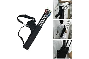 WOLFMAN SHARROW Tiro con L'Arco 3 Tubi Freccia Faretra Spalla Impiccata Anca Vita Frecce Regolabili Riportano La Caccia al Bersaglio