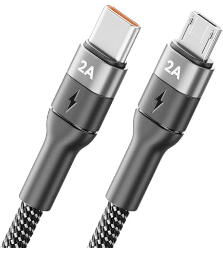 Adaptateur OTG Micro USB Vers USB Host 12cm - Connectez Clé USB, Souris, Clavier à Votre Smartphone Ou Tablette - Noir