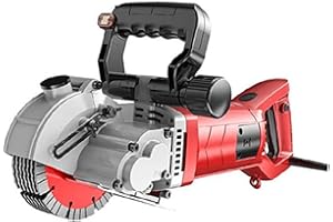 VICSEC Electric Wall Grooving Cutting Machine Chaser 110V for Slotting Brick Granite Marble Concrete Grooves with 5Pcs 5Inch 133mm Diameter Saw Blades Dustproof and Line Infrared Sighting