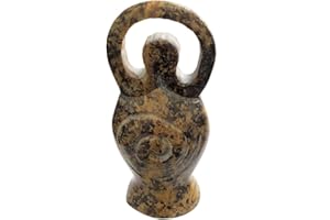 Celestial OMS dea statuetta in pietra ollare naturale