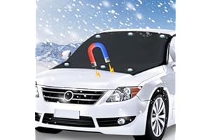 Casenly Frontscheibenabdeckung, Scheibenabdeckung Auto Winter, Windschutzscheibenabdeckung Winterzeitschutz Frontscheibe Magnet Fixierung Faltbare Auto Abdeckung für Sonne Staub EIS Frost Schnee
