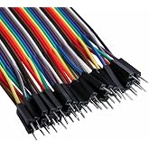 TECHZOCO DuPont 40 Pin Cable, 40 Pin Dupont Jumper Wire Cable, Jumper Cables for Prototype Boards, Jumper Cables for Arduino