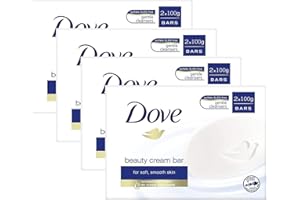 FUAUFAS Dove Original Lot de 4 paquets de pains de beauté crème (8 pains)