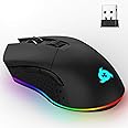 KLIM Blaze - Souris Gamer sans Fil RGB - Rechargeable + Capteur Haute Précision avec Batterie Longue Durée + 6000 DPI Réglabl