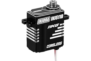 INJORA Servo Digital Micro Coreless 11KG Alto Par Engranaje Metálico para 1/18 1/24 RC Crawler