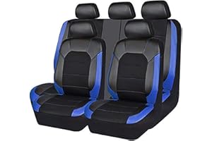 ZDPFDC Coche Cuero Fundas Asientos para Peugeot 206 CC SW 207 208 307 CC/3008 2007-2023 2024, Cómodo y Transpirable Asiento Protector Cubreasientos Accesorios,Blue
