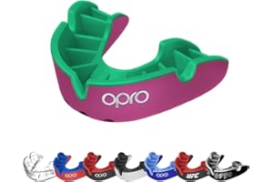 OPRO Protège-dents Niveau Argent – Ajustement Essentiel – Boxe, MMA, Rugby, Hockey – Adultes et Enfants – Facile à Mouler Soi-Même – Garantie Dentaire Incluse