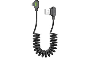 mcdodo cavo iphone di rapida ricarica a spirale 90 gradi carplay cable compatibile con iphone 14 13 12 11 X XR/IOS