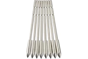 SHARROW 24pcs Punta di Freccia Inserto Broadhead 120 Grains Bullet Points Acciaio Inossidabile per ID 3.2mm Freccia in Carbonio