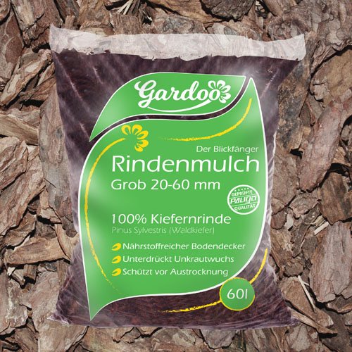 PALIGO Rindenmulch Mulch Garten Dekor Pinus Natur Wald Kiefer Grob 20-60mm 70l x 36 Sack (2.520l / 1 Palette) inkl. Versand - 2