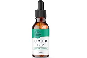 Vimergy Vitamine B 12 Liquide – 30 ml – Vitamine B12 Liquide Végane – Soutient le Système Nerveux Cérébral – Saveur Naturellement Sucrée –Sans Sucre Raffiné, Gluten ni OGM, Céto et Paléo-amical