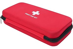 Jipemtra First Aid Hard Case Empty First Aid Hard Emergency Case Bags EVA Red Medical Bag for Outdoors Car Hiking Home Health Office Camping First Responder (Red)