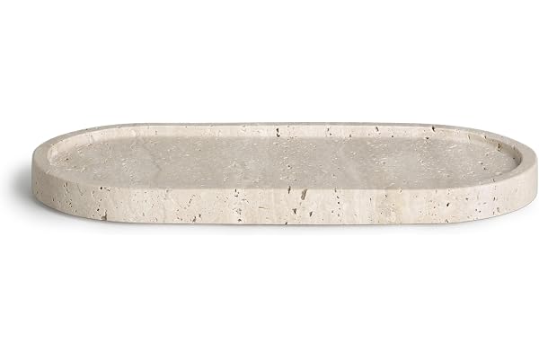 Mås Travertine Grace bricka 30,5 x 15 x 2 cm av kalksten