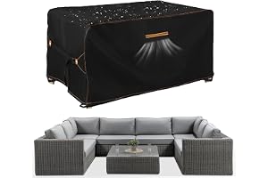 Utomhus uteplats möbelöverdrag 125 x 125 x 74 cm, vattentätt utomhus matbord och stolskydd med luftventiler, anti-UV yttre sektionssoffa set skydd för bord, stol, soffa, skrivbord