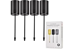 [20-23mm]-LVZONGXIN 4 Stück Adventskranz Kerzenhalter für Stabkerzen,Stabkerzenhalter Christmas Weihnachten Deko,Kerzenleuchter,Saisonale & Nordische Dekoration Zum Basteln gut geeignet (Schwarz)