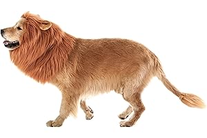 YWINETO Löwenmähne für Hunde Haustier Hund Halloween Kostüm Löwenperücke für Hunde Fasching Löwenhaar Haustier Hundekleidung Party Festival Kleid Haustier Löwenmähne