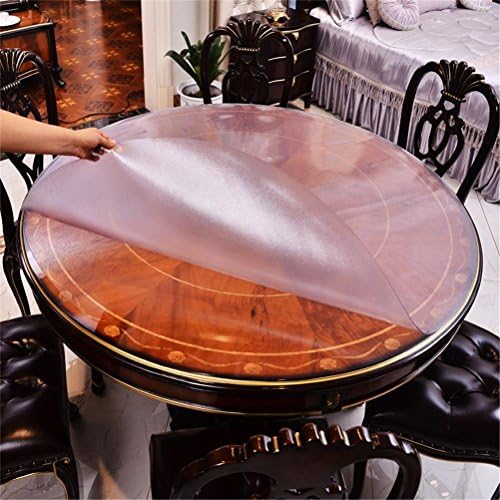 BYTQ® Tablecloth PVC European Style Round Table Cloth Waterproof Oilproof Not Wash Soft Glass Plastic Pad Hot Coffee Tablecloth , B , 80cm