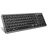 seenda Kabellose Bluetooth Tastatur,Ultra-Dünn Wiederaufladbare Tastatur Kabellose Funktastatur für PC/Computer/Laptop