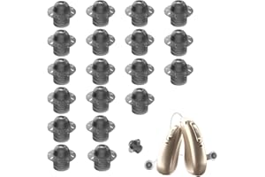 COYTEAR 6mm Hearing Aid Domes, 20Pcs Open Domes Hearings Aid Earplugs Set Medical Porous Umbrella-Shaped Hearing-Aid Silicone Earplug Accessories Suitable for Weople with Moderate Hearing Loss (S)