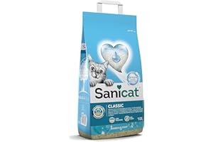 Sanicat - Litière Classic Parfum Savon de Marseille, Absorption Rapide, Produit de Haute qualité pour l’hygiène de Votre Animal, Pas de poussière, Format : 10 L