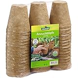 Dehner Anzuchttöpfe für Pflanzen, Ø je 8 cm, Höhe 9 cm, 48 Stück, Zellulose