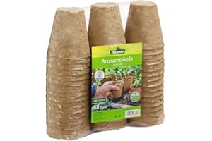 Dehner Doniczki Do uprawy roślin, 8 cm, wysokość 9 cm, 48 Sztuk, celuloza