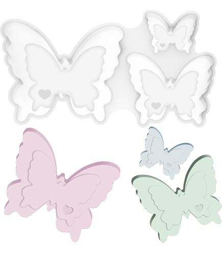 YOUNGSAY Silikonformen Schmetterling – 5-teiliges Set Für Kerzen, Seifen, Beton & DIY