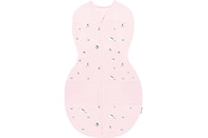 happiest baby Couverture d'emmaillotage Sleepea - Cotton 100% Bio - Favorise Un développement sain des Hanches (Rose Motif Planètes, Grand)