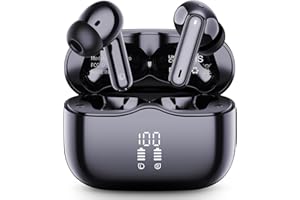 XINWLD Cuffie Bluetooth, Auricolari Bluetooth 5.4 In Ear HiFi Stereo, 40 Ore Cuffie Wireless con 4 Mics ENC Cancellazione Rumore, LED Display USB-C, IP7 Impermeabili Cuffiette Senza Fili per iOS Android
