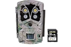 BolyGuard Cámara de caza 4K FHD cámara profesional para exteriores con LED Dual Flash de 940 nm y movimiento LED blanco nítido para la seguridad al aire libre visión nocturna impermeable IP68(LY590